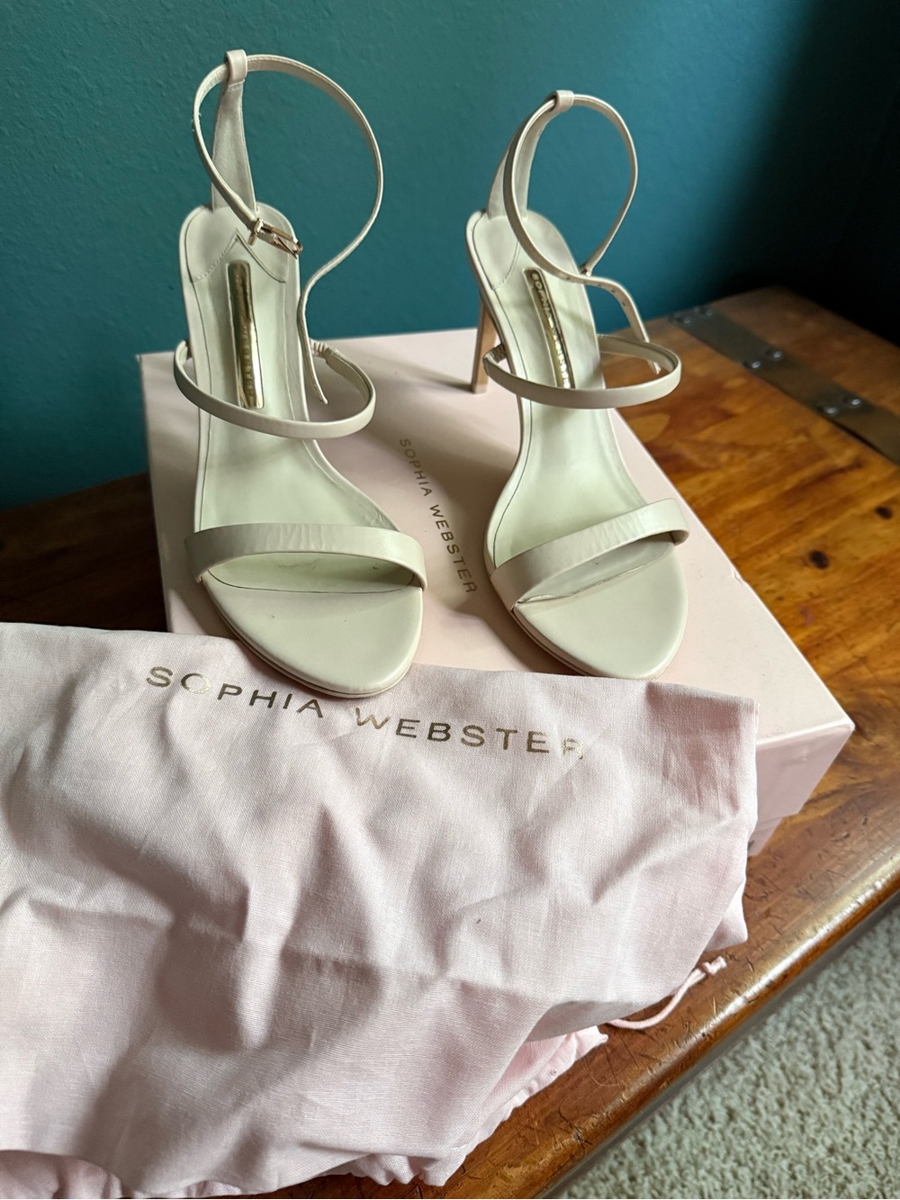 Sophia Webster Cream Strappy High Heel Sandals Size 8.5. Worn once.